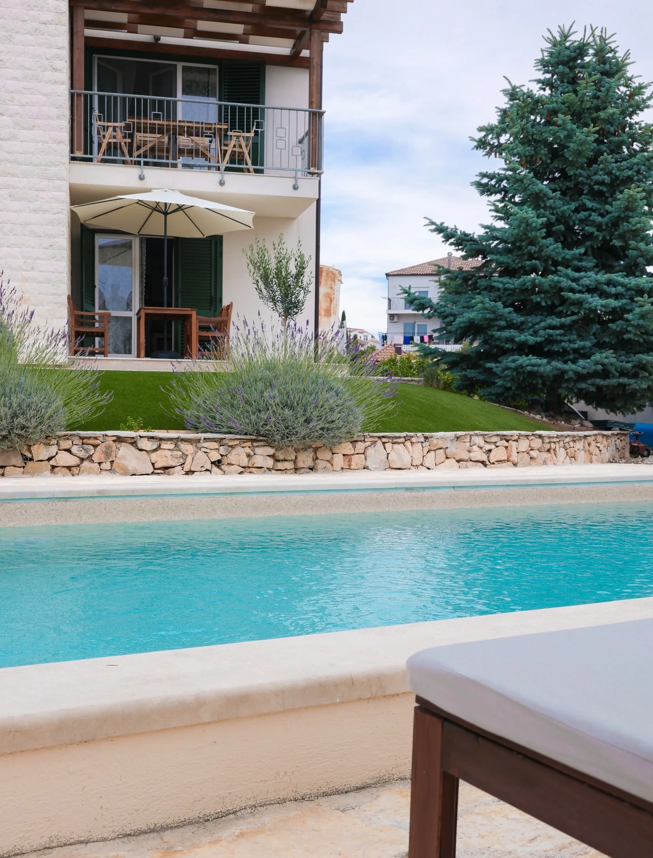 pool and house in the background